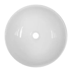 Victorian Plumbing 600 X 450mm White Shelf With Sol Round Basin -Croydex shop wsves006 d2